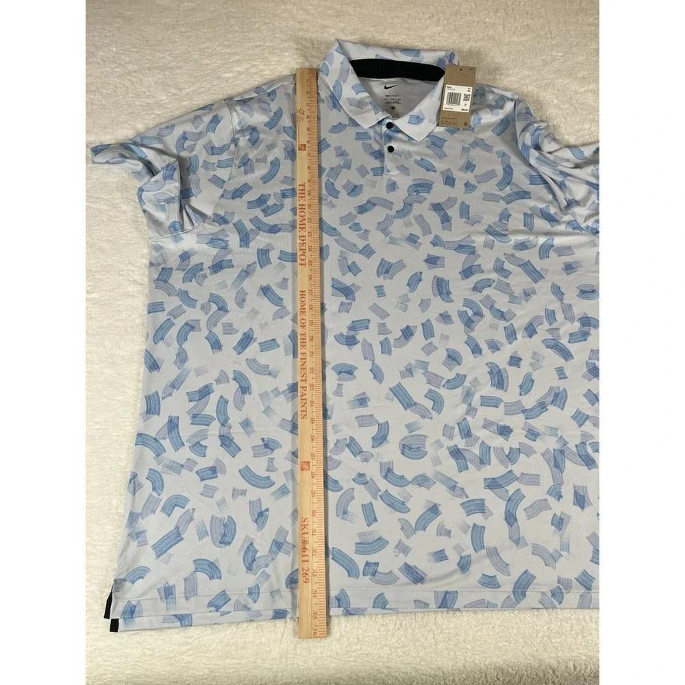 Nike Dri-Fit‎ FD5735-072 Tour Rake Line Off White All Over Print Polo Men's 4XL